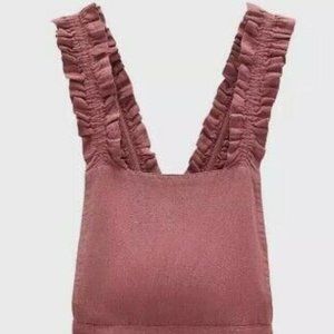 NEW! STRAP PINAFORE SKIRT RASPBERRY